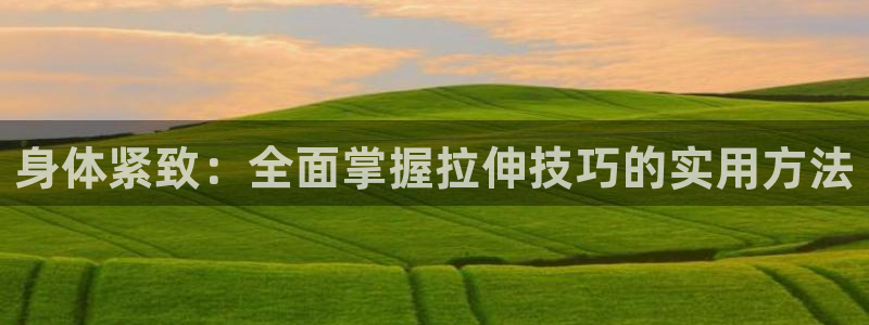 意昂4登录：身体紧致：全面掌握拉伸技巧的实用方法
